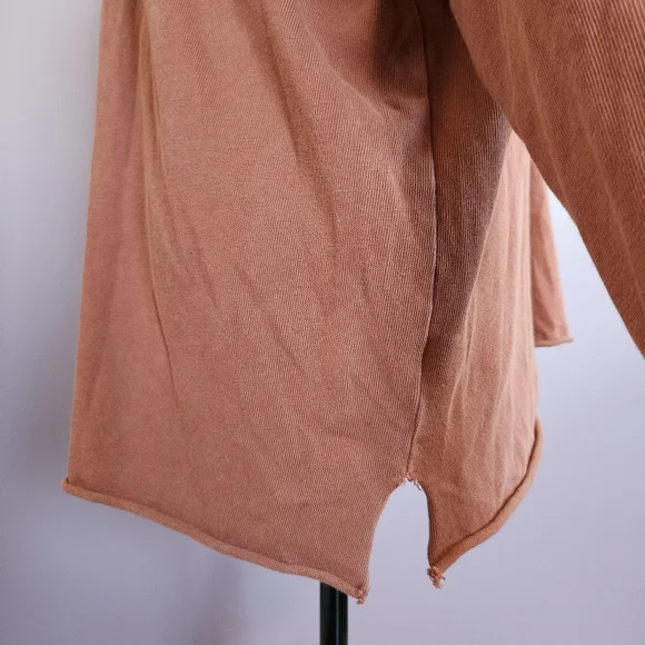 Lace-Up Hooded Pullover Top - Rust - Picture 8 of 14